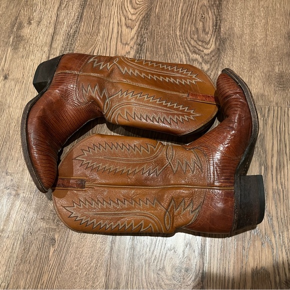 Vintage Dan Post Leather Cowboy Boots Women’s size 8.5 - Picture 2 of 9